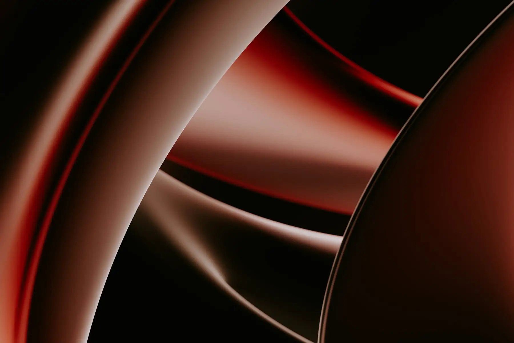 Deep red curves like wine moving in a decanter